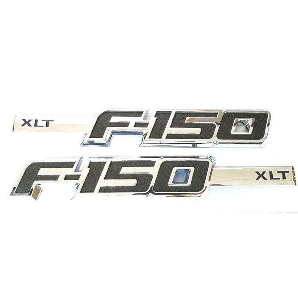 Ford F-150 XLT Fender Emblems Set OEM Chrome