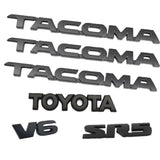 Matte Black 6 PCS V6 SR5 Tacoma Emblems for Toyota 2005-2016 2012 2013 2014 2015