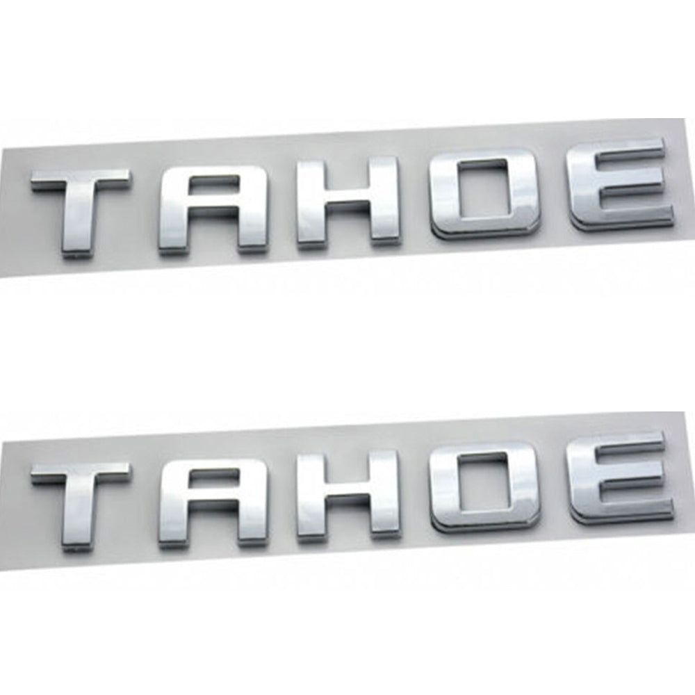 Chevrolet TAHOE Nameplate Emblems Letter 3D Badge Chrome 2PC