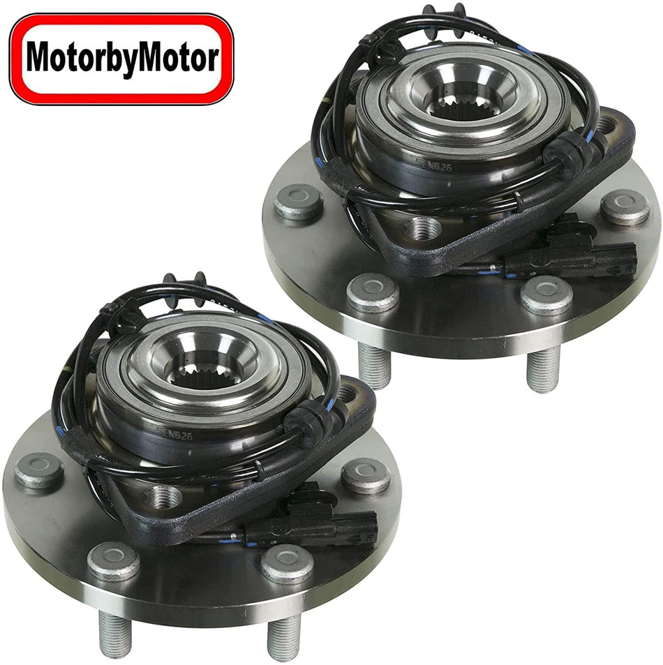 MotorbyMotor 515127 Front Wheel Bearing Hub Assembly 6 Lugs  Infiniti QX56 2011-2013, Infiniti QX80 2014-2019, Nissan Armada 2017-2020-2 Pack