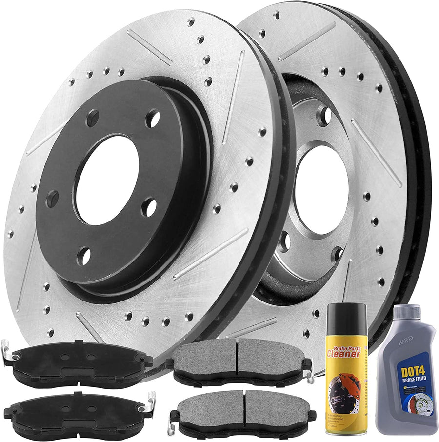 REAR Ceramic Brake Rotors & Pads Kit Cleaner & Fluid Chevrolet Camaro Firebird