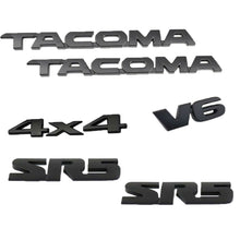 Load image into Gallery viewer, Toyota Tacoma SR5 V6 4x4 Emblems Black 6PCS