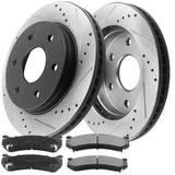 305mm Front E-Coating Brake Rotors + Brake Pads For Sierra Silverado 1500 Yukon