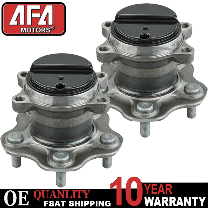 FWD NEW Pair Rear Wheel Hub & Bearing Assembly For 2011 2012 Nissan Leaf 512494