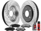 Front Disc Brake Rotors + Ceramic Pads For Chrysler Town & Country Grand Caravan