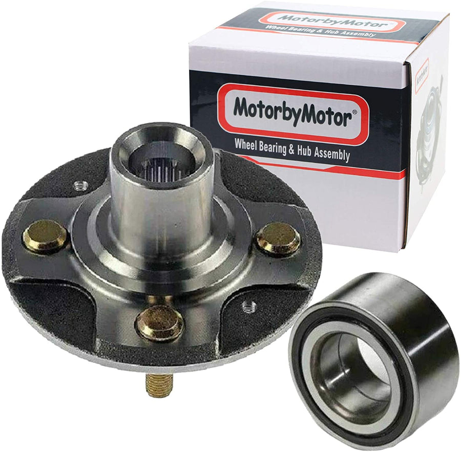 MotorbyMotor Front Wheel Bearing Hub Assembly Compatible with 2007 2008 Honda Fit Hub Bearing w/4 Lugs-930-464, 510091