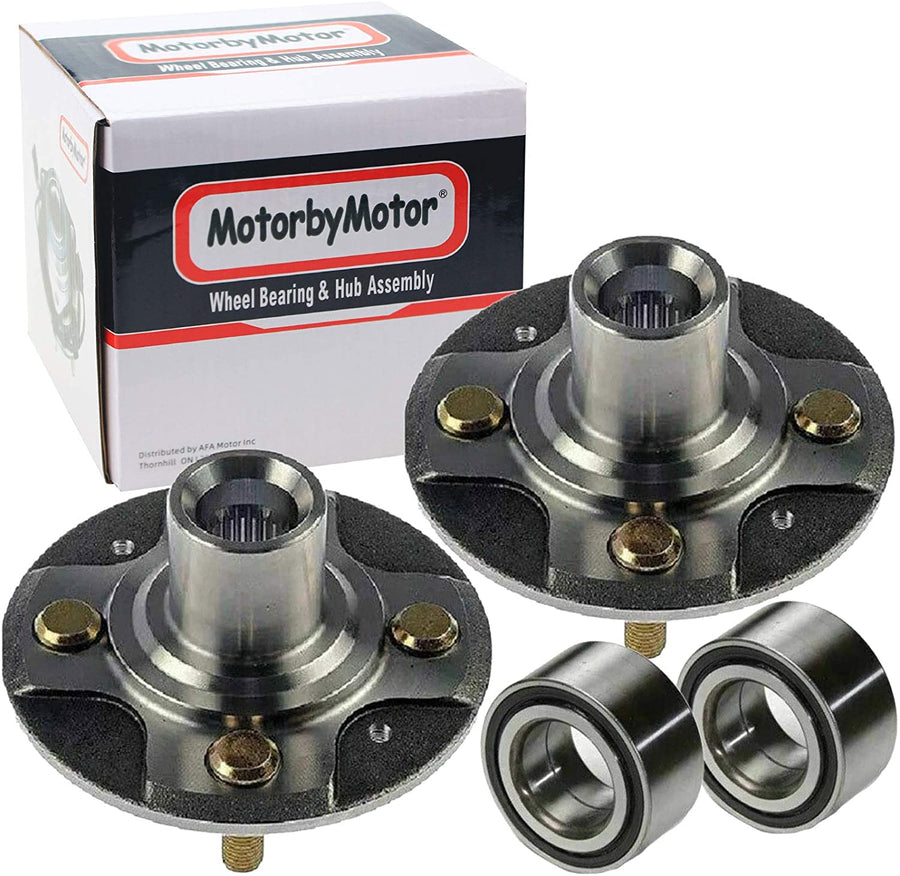MotorbyMotor Front Wheel Bearing Hub Assembly Compatible with 2007 2008 Honda Fit Hub Bearing w/4 Lugs-930-464, 510091 (2 PACK)