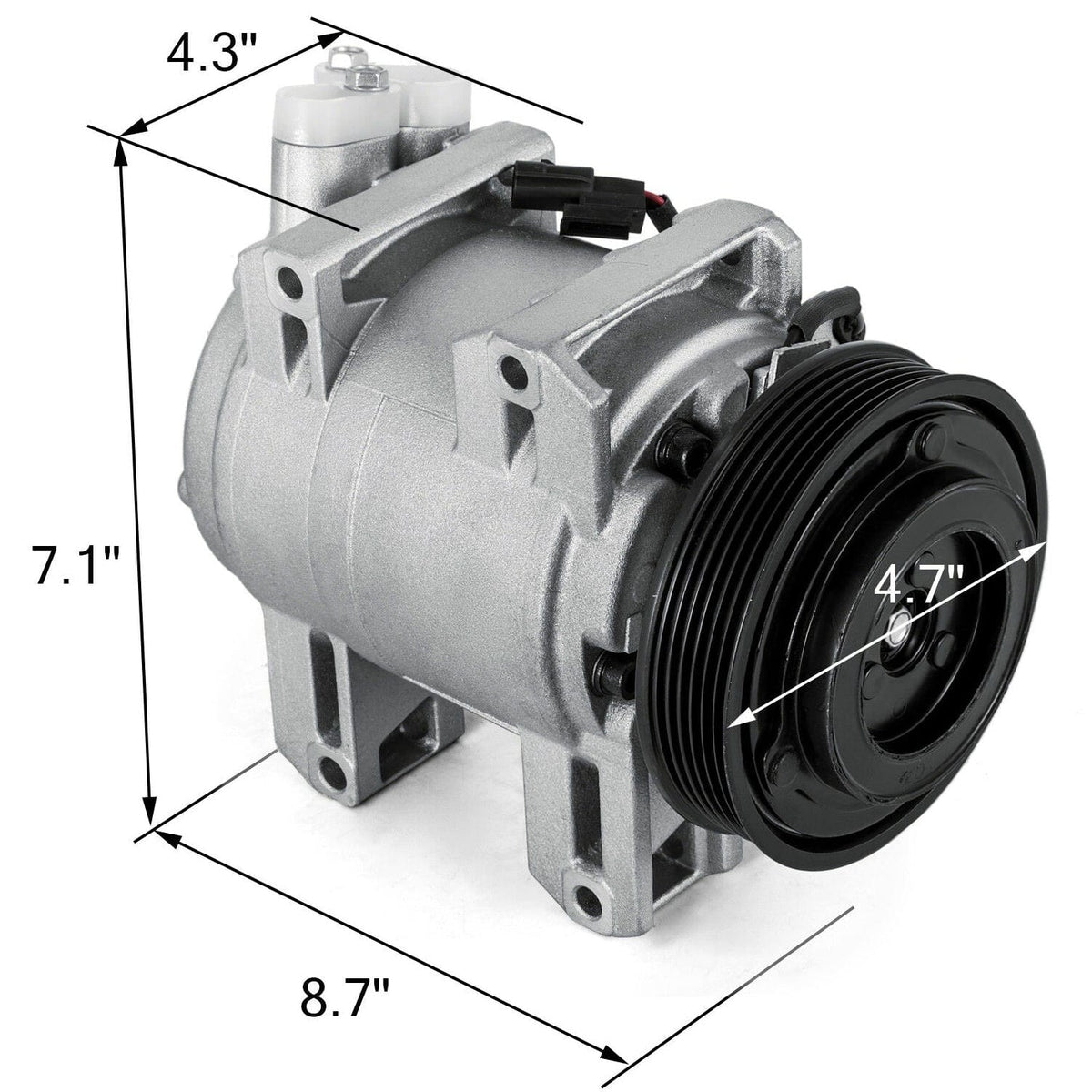 A/C Compressor Kit Fit 2.5L Rogue Select 2008-2013 AC Compressor Clutch, CO11200C, 92610JM01C