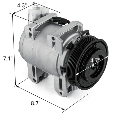 A/C Compressor Kit Fit 2.5L Rogue Select 2008-2013 AC Compressor Clutch, CO11200C, 92610JM01C