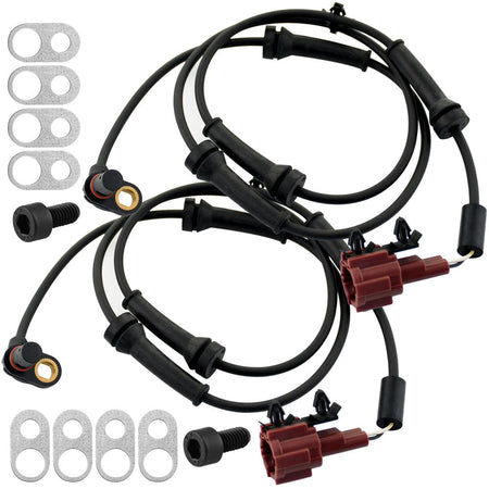 Pair ABS Speed Sensors For 2004 2005 2006 - 2010 Infiniti QX56 Pathfinder 2004