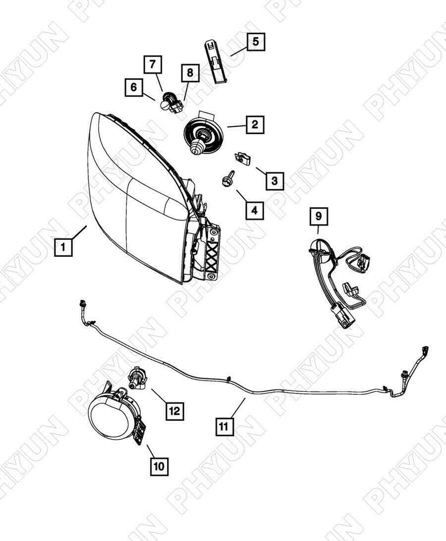 Mopar Headlight Light Wiring Harness for DODGE RAM 1500 2500 3500 4500 5500
