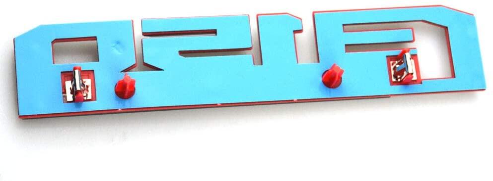 Ford F150 Platinum Fender Emblem Black Red 2pcs