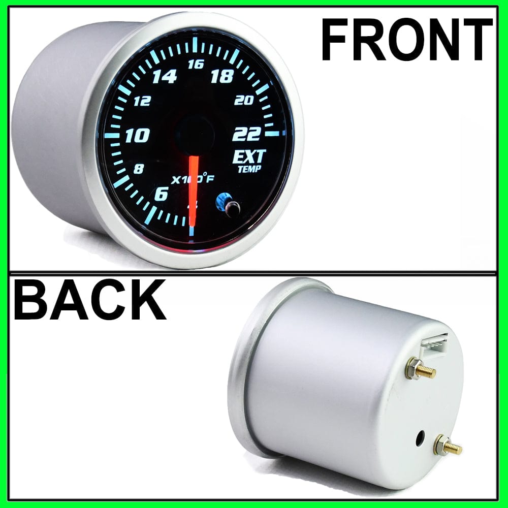 2'' 52mm Exhaust Gas Temp Gauge Universal 7 Color LED Temperature EGT Gauge Meter with Sensor 12V