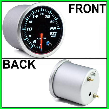 2'' 52mm Exhaust Gas Temp Gauge Universal 7 Color LED Temperature EGT Gauge Meter with Sensor 12V