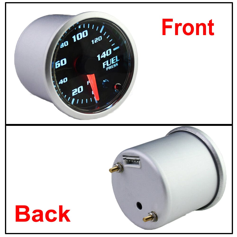 MotorbyMotor 2 Inch 52mm Oil Pressure Gauge, 0-120PSI Electronic Oil Press Gauge ,Digital Blue LED Sensor