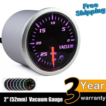 12V Gauge 2" 52mm Blue Digital LED Electronic Voltage Volt Gauge Meter with Sensor Voltmeter Gauge for Car