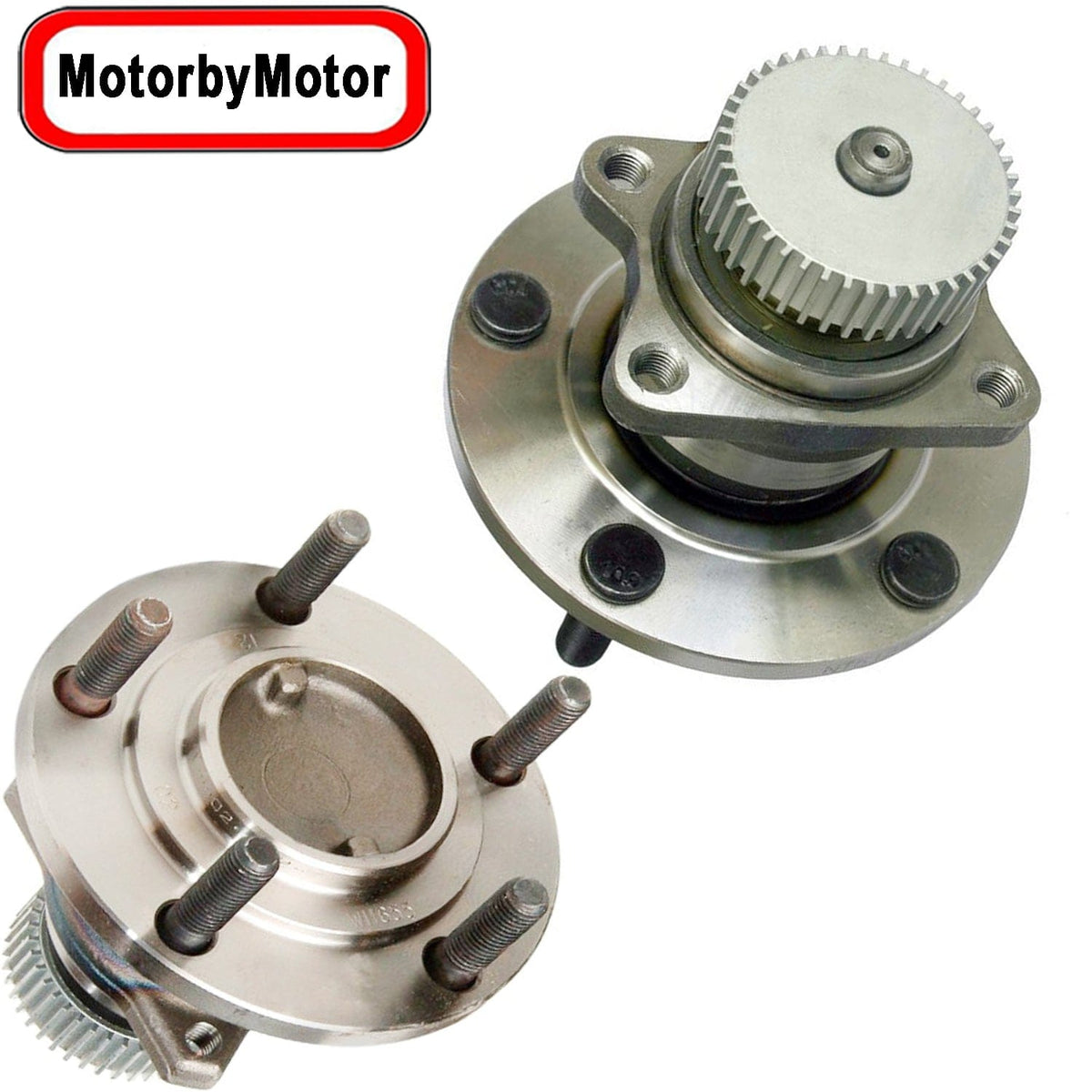 Rear Wheel Bearing for Chrysler Sebring, Dodge Avenger Stratus, Eagle Talon, Mitsubishi Eclipse Galant Wheel Hub 5 Lugs 2WD FWD, w/ABS 512136 (2 Pack)