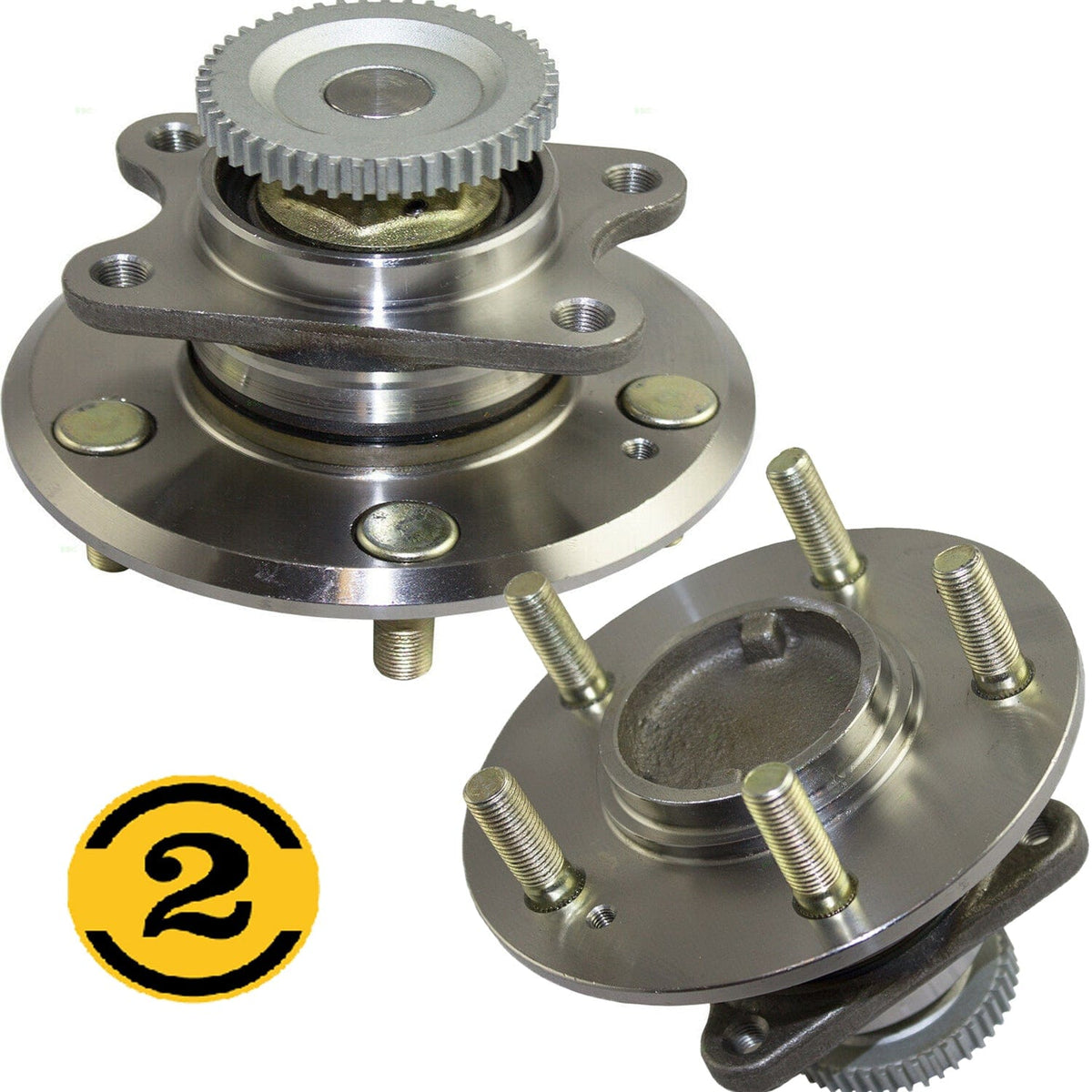 Rear Wheel Bearing Fit 2002-2005 Hyundai XG350, 2001 Hyundai XG300 Wheel Hub w/ABS, 5 Lugs, 512189 (2 Pack)