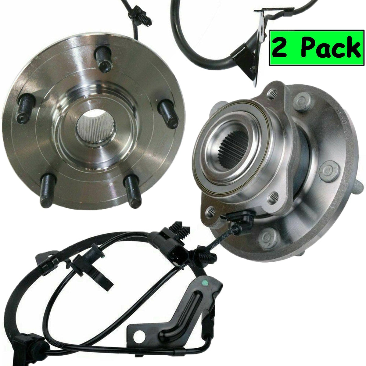 Rear Wheel Bearing Fit 2009-2018 Dodge Journey Hub Bearing w/ABS, Wheel Hub 5-Lug 2WD, AWD 512478+512479 (2 PACK)