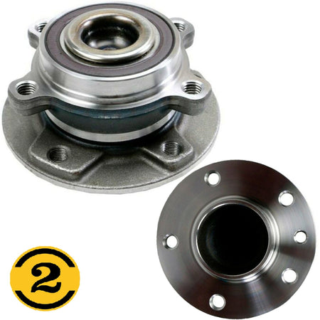 Rear Wheel Bearing Fit Fiat 500X 2016-2018, Jeep Compass 2017-2019, Jeep Renegade 2015-2018 Wheel Hub w/ABS 5 Lugs, 512568 (2 Pack)