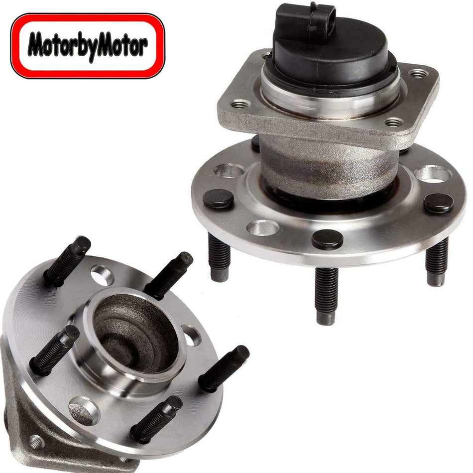MotorbyMotor Front Wheel Bearing for Avanti II, Chevy Camaro, Pontiac Firebird Wheel Hub5 Lugs w/ABS, 2WD RWD-513090 (2 Pack)