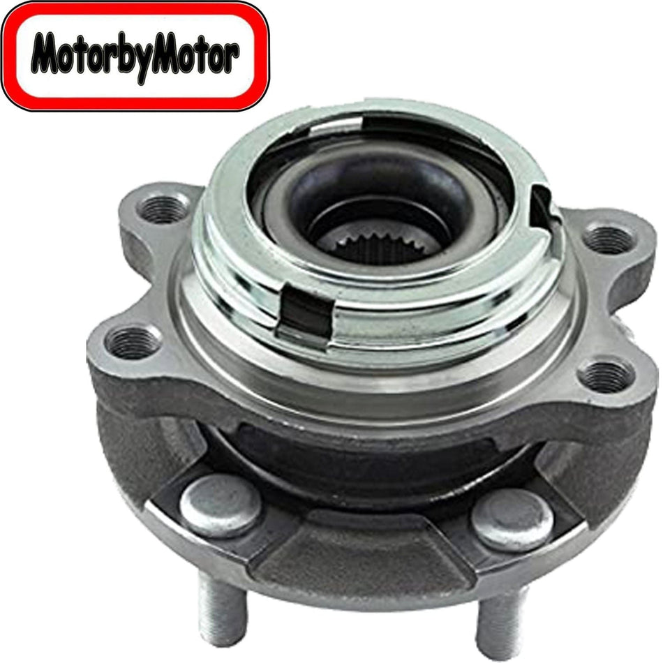 MotorbyMotor Front Wheel Bearing for Infiniti FX45 FX50 G37 M35 M37 M45 M56 Q40 Q50 Q60 Q70 Q70L QX50 QX70 Wheel Hub w/5 Lugs, AWD, 513335
