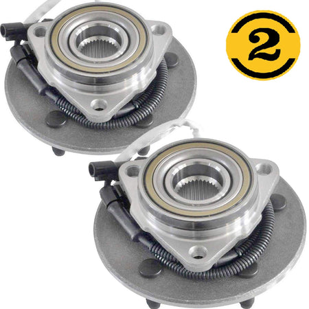 Front Wheel Bearing Fit 2004 Ford F-150 Heritage, 2000-2004 Ford F-150 Wheel Hub w/5 Lugs, w/ABS 4WD,515029 (2 Pack)