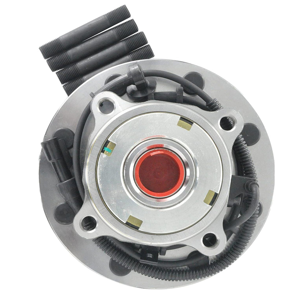 Front Wheel Bearing with 1994-2004 Ford F-250 F-350 F-450 F-550 Super Duty Wheel Hub w/8 Lugs, w/ABS 4WD-515057 (2 PACK)