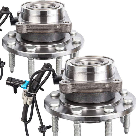 Front Wheel Bearing Fit GMC Sierra Silverado 1500 2500, Yukon XL Chevrolet Avalanche Suburan 2500 Wheel Hub w/ABS, 8 Lugs 2WD RWD, 515086  (2 Pack)