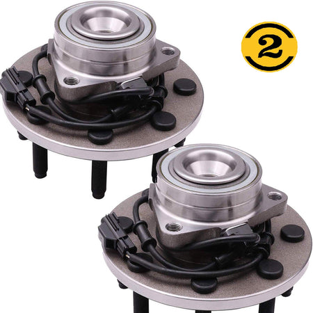 Front Wheel Bearing Fit 2003-2005 Dodge Ram 3500 Pickup Dodge Ram 2500 Pickup Wheel Hub w/ABS 8 Lugs 2WD RWD, 515089 (2 Pack)