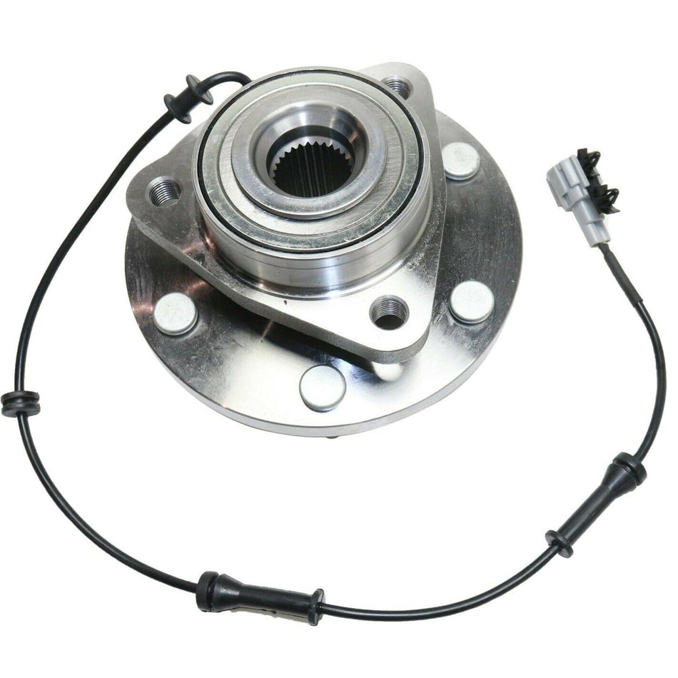 MotorbyMotor 515125 Front Wheel Bearing and Hub Assembly with 6 Lugs Fits for Infiniti QX56 Armada Titan Low-Runout OE Directly Replacement Hub Bearing (4WD w/ABS)-2 Pack