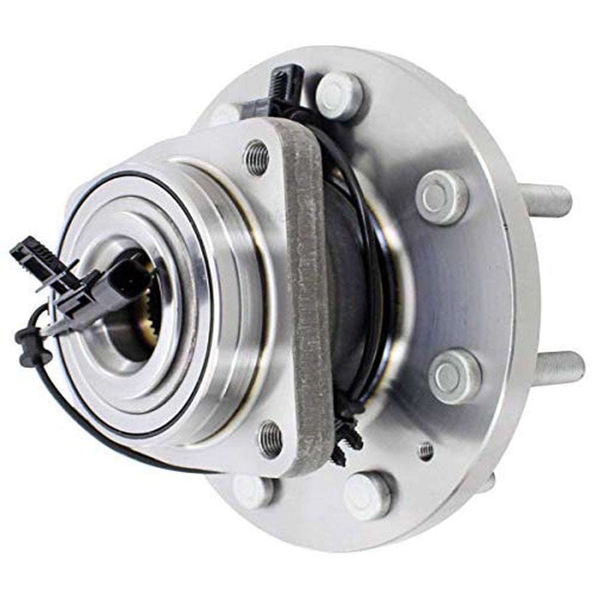 MotorbyMotor 515144 Front Wheel Bearing and Hub Assembly with 8 Lugs Fits for Chevrolet Silverado 3500, GMC Sierra 3500 Low-Runout OE Directly Replacement Hub Bearing (4WD w/ABS)-2 Pack