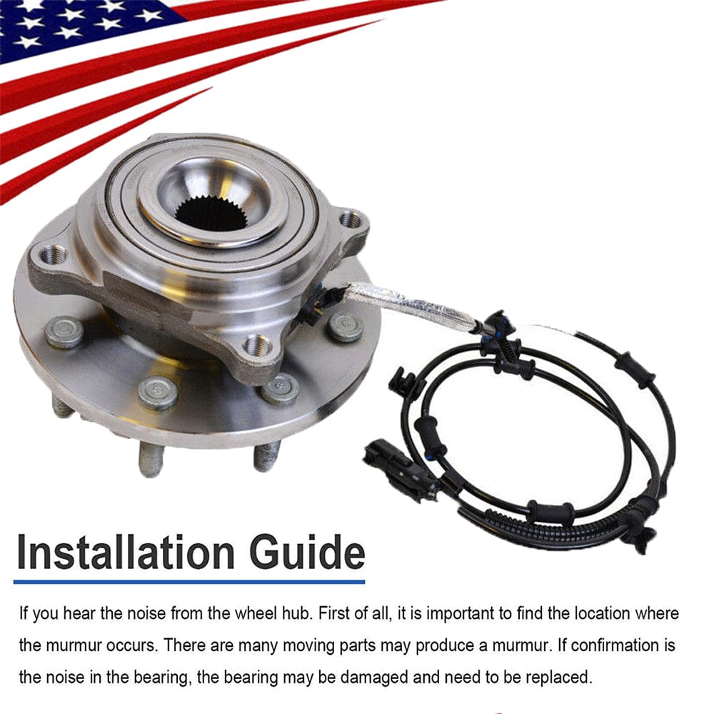 MotorbyMotor 515162 Front Wheel Bearing and Hub Assembly with 8 Lugs Fits for Dodge Ram 2500 3500 Low-Runout OE Directly Replacement Hub Bearing w/ABS-2 Pack