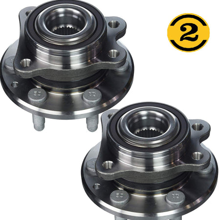 Front Wheel Bearing Fit 2015-2019 GMC Canyon, Chevrolet Colorado Wheel Hub 6 Lugs, 4WD, 515167 (2 Pack)