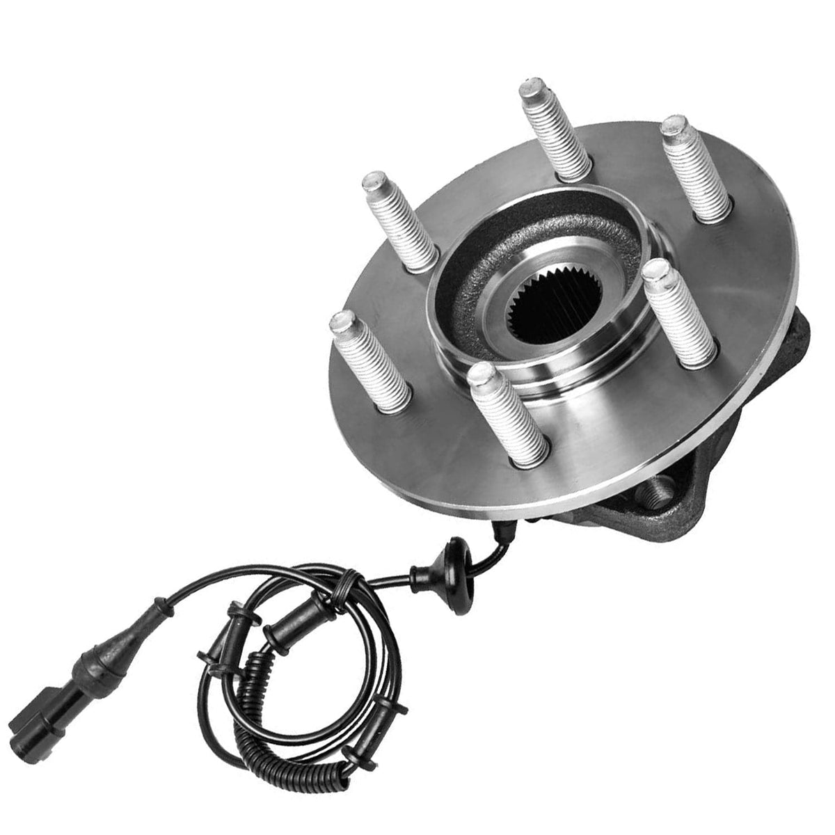 MotorbyMotor 541001 Rear Wheel Bearing and Hub Assembly with 6 Lugs Fits for Ford Expedition Lincoln Navigator Low-Runout OE Directly Replacement Hub Bearing (w/ABS)-2 Pack