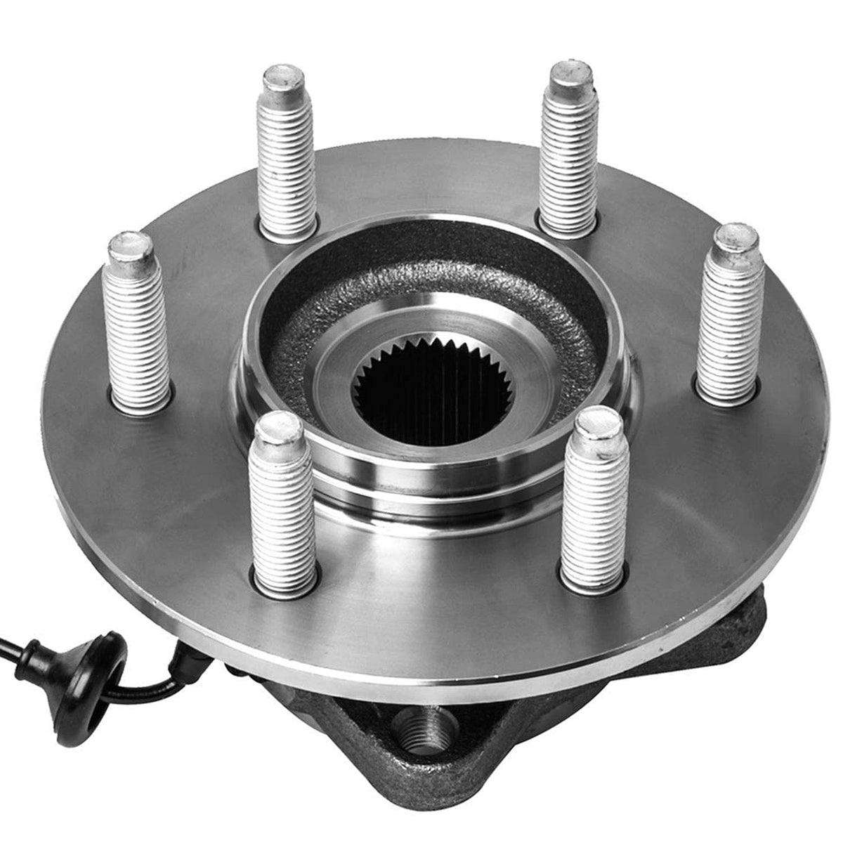 MotorbyMotor 541001 Rear Wheel Bearing and Hub Assembly with 6 Lugs Fits for Ford Expedition Lincoln Navigator Low-Runout OE Directly Replacement Hub Bearing (w/ABS)-2 Pack