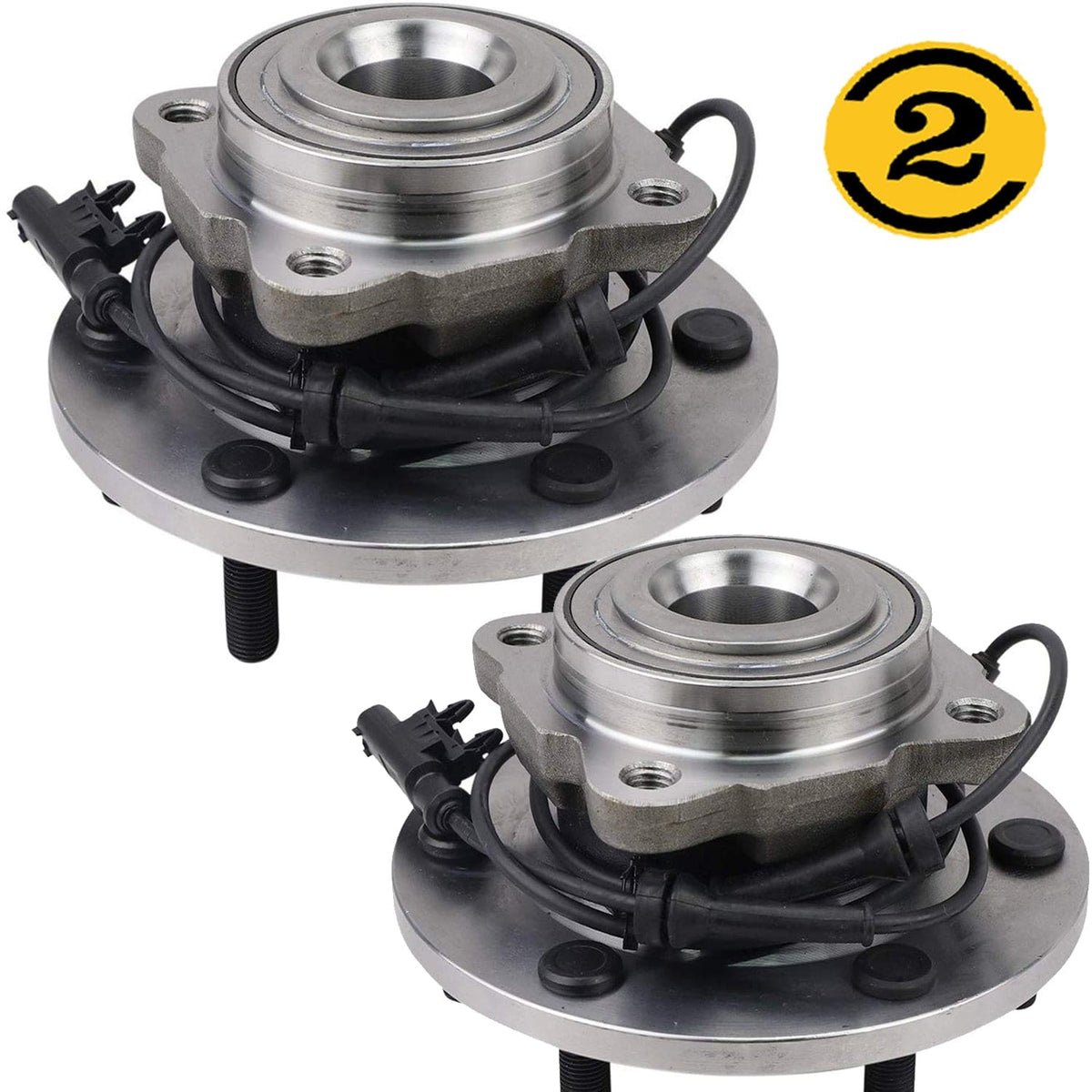 MotorbyMotor Rear Wheel Bearing and Hub Assembly Fit 2012-2015 Nissan Armada Wheel Hub (2 Pack) w/ABS 6 Lugs-541014