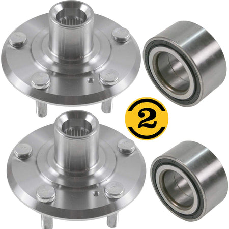 Front Wheel Bearing Fit Acura CL MDX RSX TL, Honda Accord CR-V Element Pilot Wheel Hub w/5 Lugs, 930 450 510050 (2 Pack)