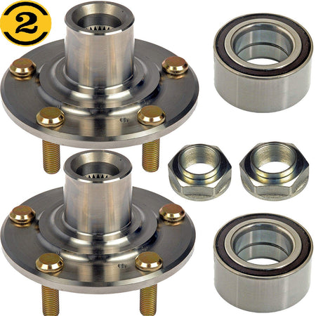 Front Wheel Bearing Fit 2012-2015 Honda Civic, 2013-2018 Acura ILX Hub Bearing w/5 Lugs, 930 455 510111 (2 Pack)