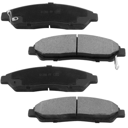 Front E-Black Coating Brake Rotors + Brake Pads For Honda Pilot Acura MDX ZDX