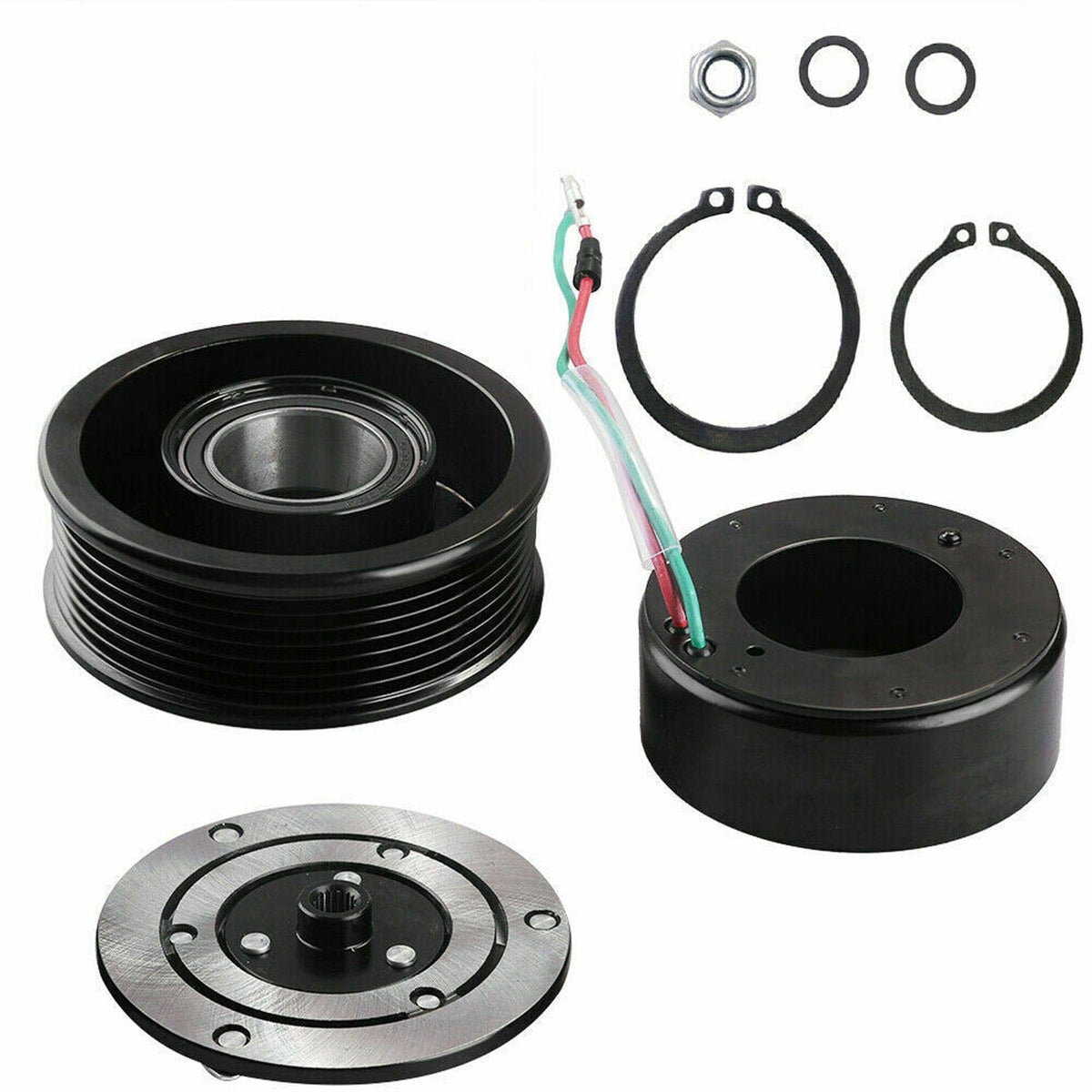 Honda CRV 2002-2006 AC Compressor Clutch Kit 2.4L - Complete A/C Pulley Coil Set