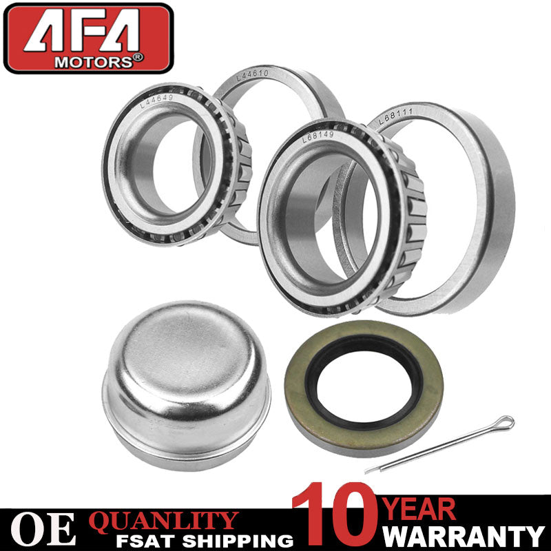 Trailer Hub Wheel Bearing Kit 3500# EZ Lube Axle 1.719" Seal L68149 L44649