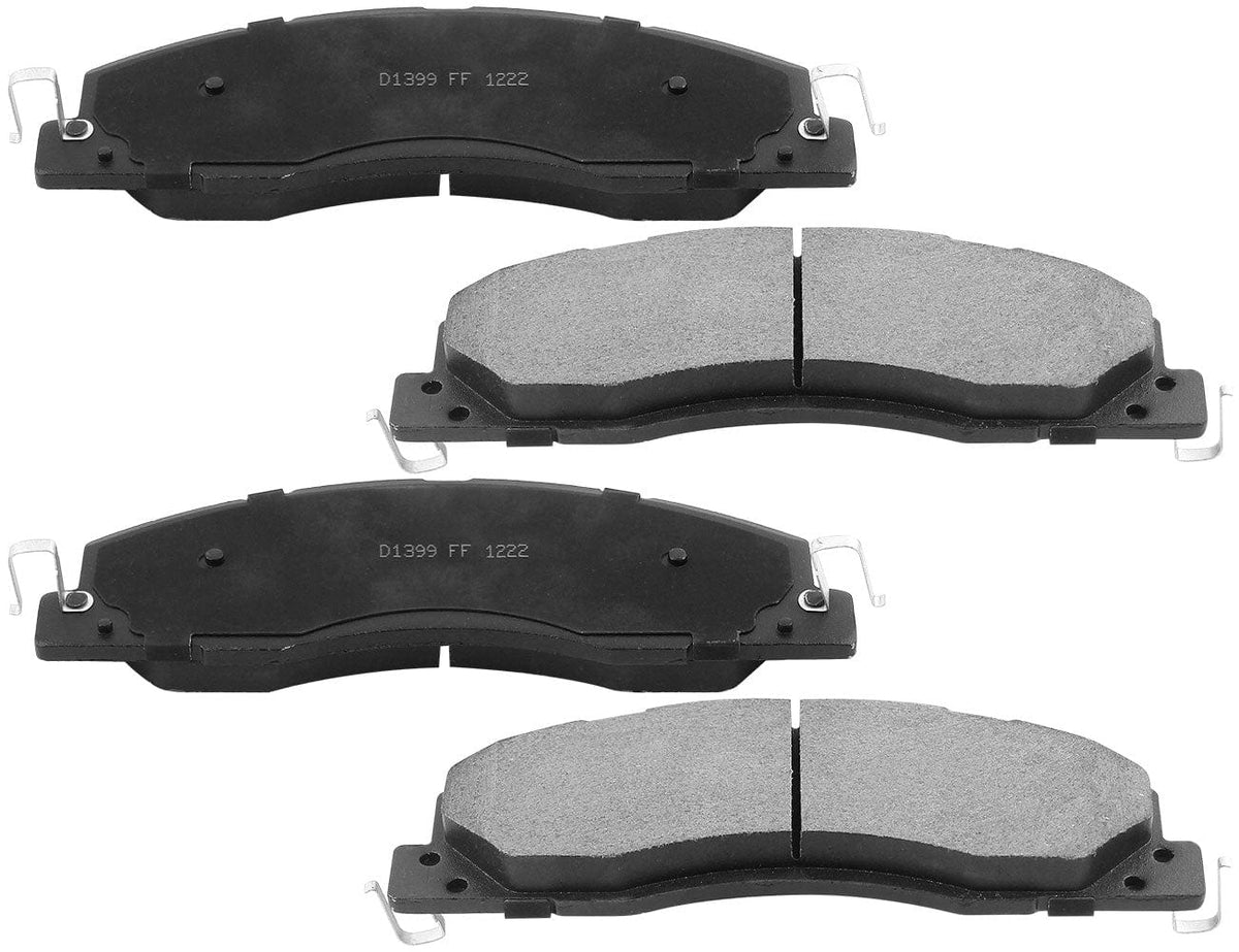 Front Ceramic Disc Brake Pads & Rotors Kit for Ram 1500 2500 3500 Truck