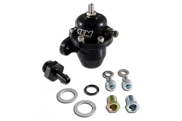 AEM Direct-Fit Fuel Pressure Regulator - Adjustable Fuel Regulators for Cars Trucks & SUVs