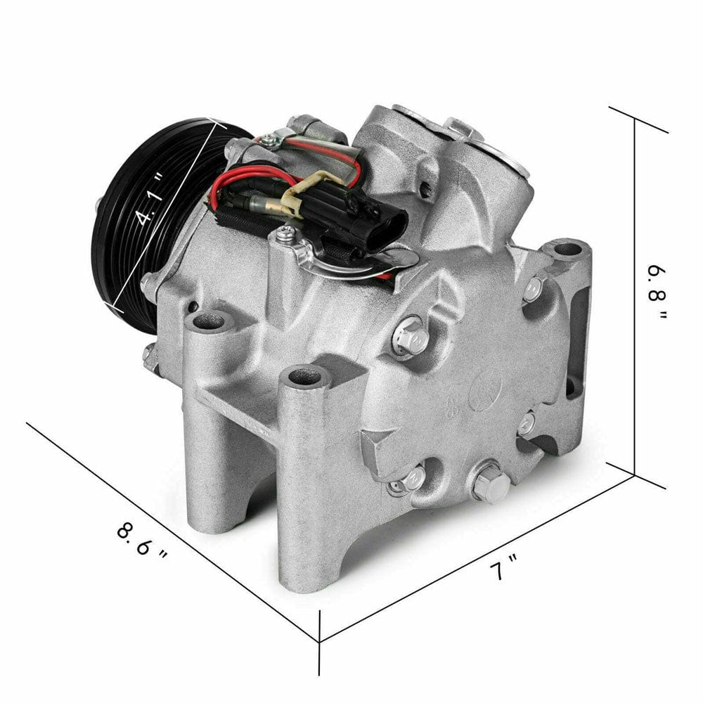 A/C Compressor Fits for Chevy Trailblazer/Trailblazer EXT, GMC Envoy/Envoy XL, Saab 9-7x, Isuzu Ascender, Buick Rainier, Oldsmobile Bravada-L6 4.2L