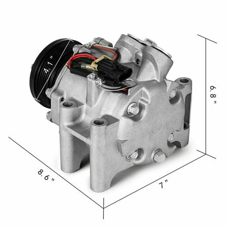 A/C Compressor Fits for Chevy Trailblazer/Trailblazer EXT, GMC Envoy/Envoy XL, Saab 9-7x, Isuzu Ascender, Buick Rainier, Oldsmobile Bravada-L6 4.2L