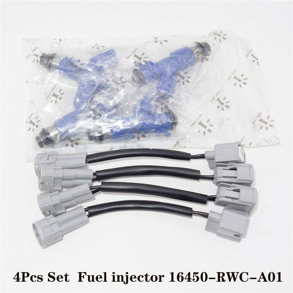 4 NEW OEM FUEL INJECTORS 410cc For Civic Acura RDX RSX K20 K24 B16 16450-RWC-A01