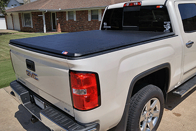 American Tonneau Soft Tri-Fold Tonneau Cover - Folding Truck Bed Cover | AutoAnything
