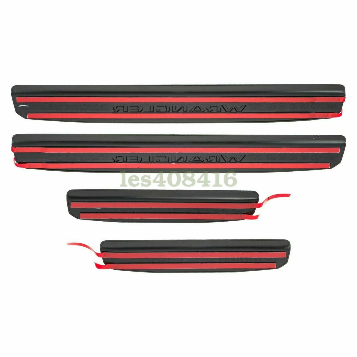 MOPAR 4 Door Black Molded Door Sill Guards for 18-21 JEEP WRANGLER (JL)