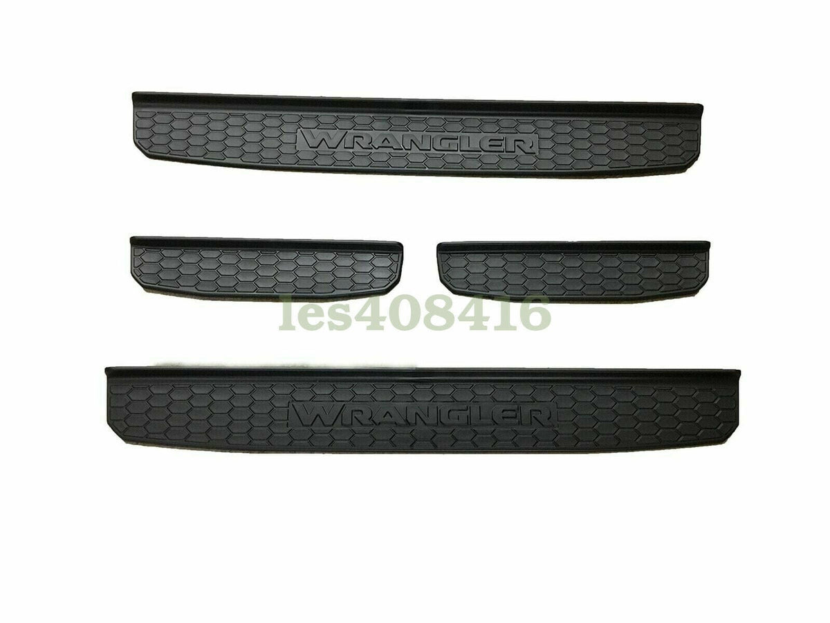 MOPAR 4 Door Black Molded Door Sill Guards for 18-21 JEEP WRANGLER (JL)
